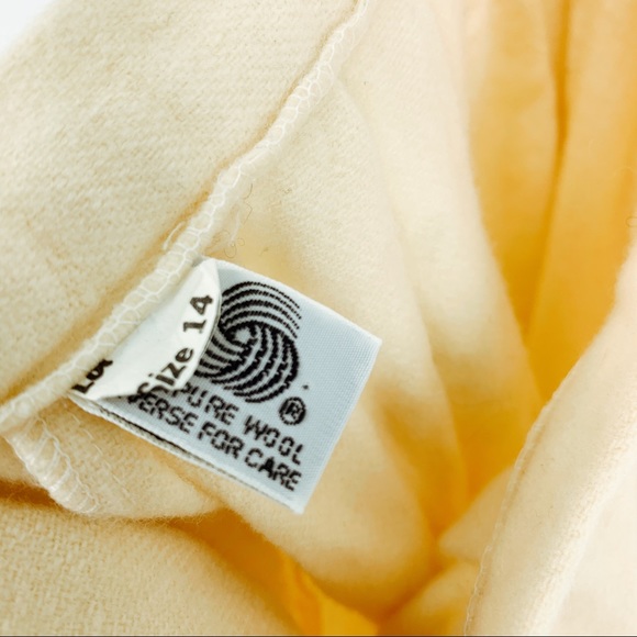 🐑 VINTAGE WOOL skirt midi pleated all natural - Picture 4 of 4